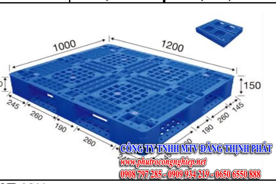 Pallet 1200 x 1000 x 150 mm ( 8 lõi thép )